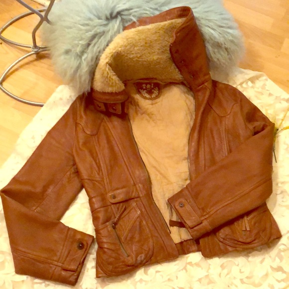 Tristan&Iseult - Tan leather coat - Picture 1 of 4